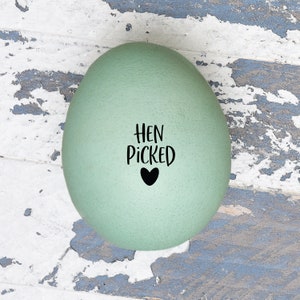 Mini Egg Stamp - Hen Picked - Fresh Eggs - Chicken Coop - Chicken Lady Gift Idea - Chickens - FarmhouseMaven - Egg Cartons