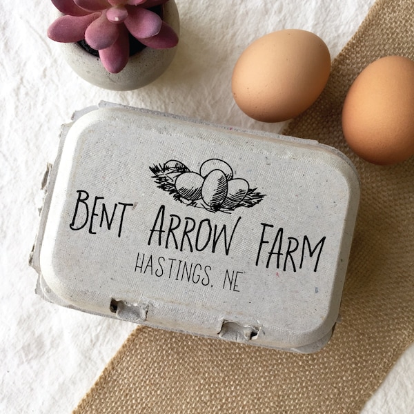 Custom Egg Carton Stamp – Personalized Backyard Chicken Keeper