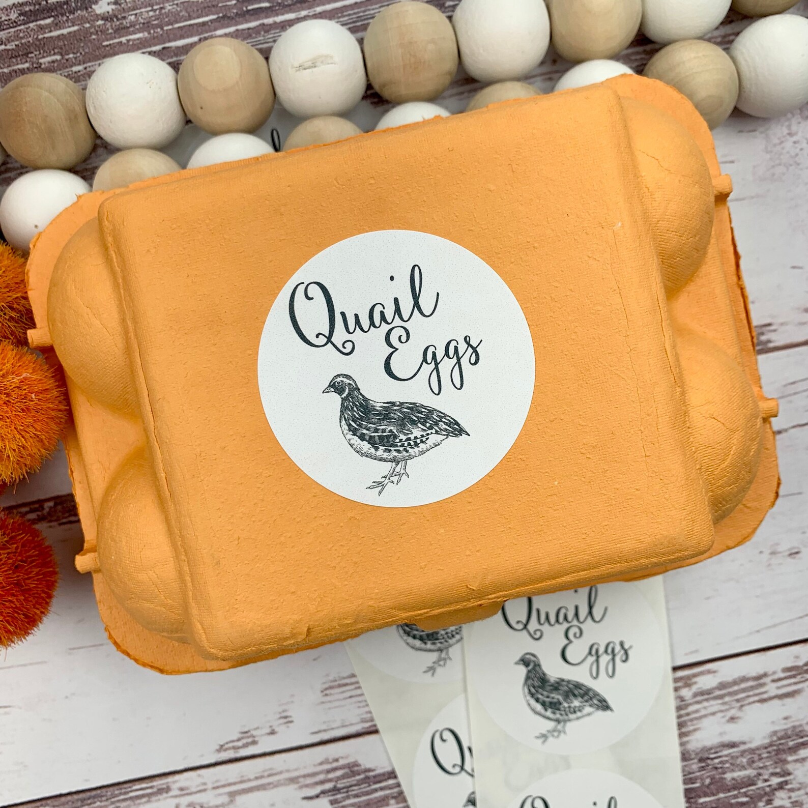 Quail Egg Carton Stickers Fresh Eggs Egg Carton Sticker Etsy