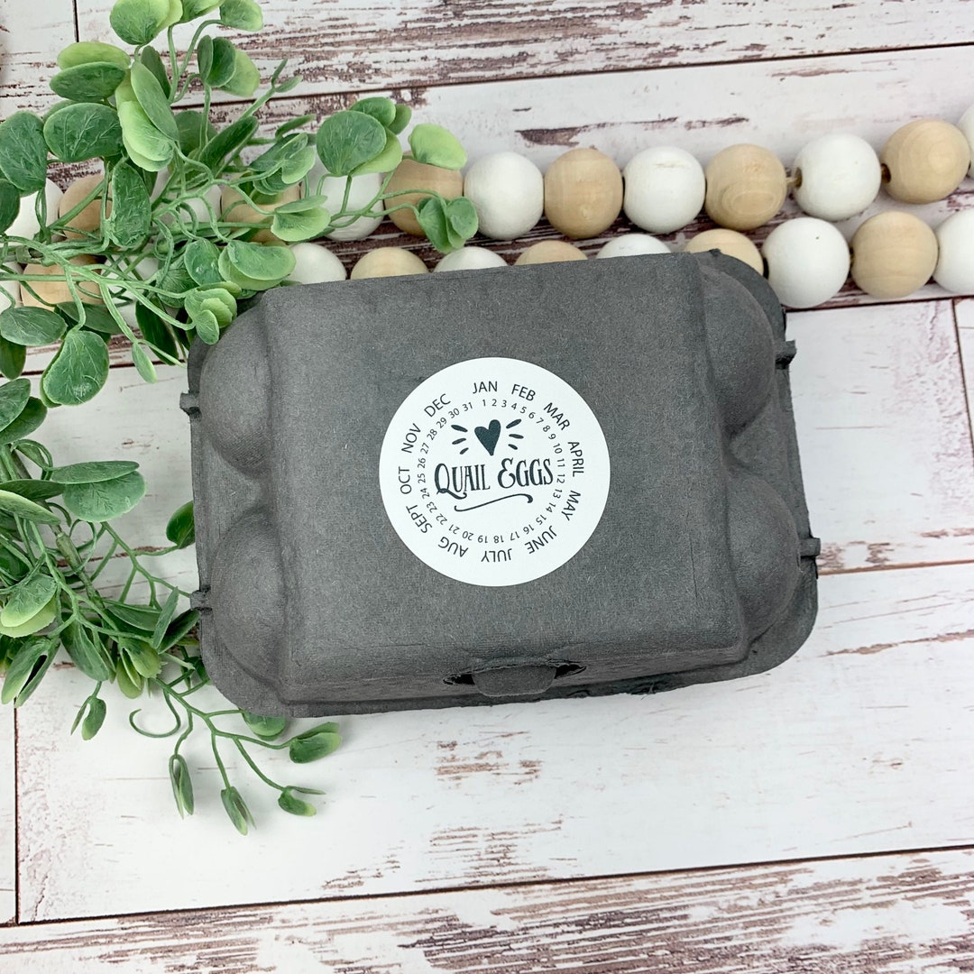 Quail Egg Stickers Quail Egg Carton Quail Egg Date Label Farm Fresh