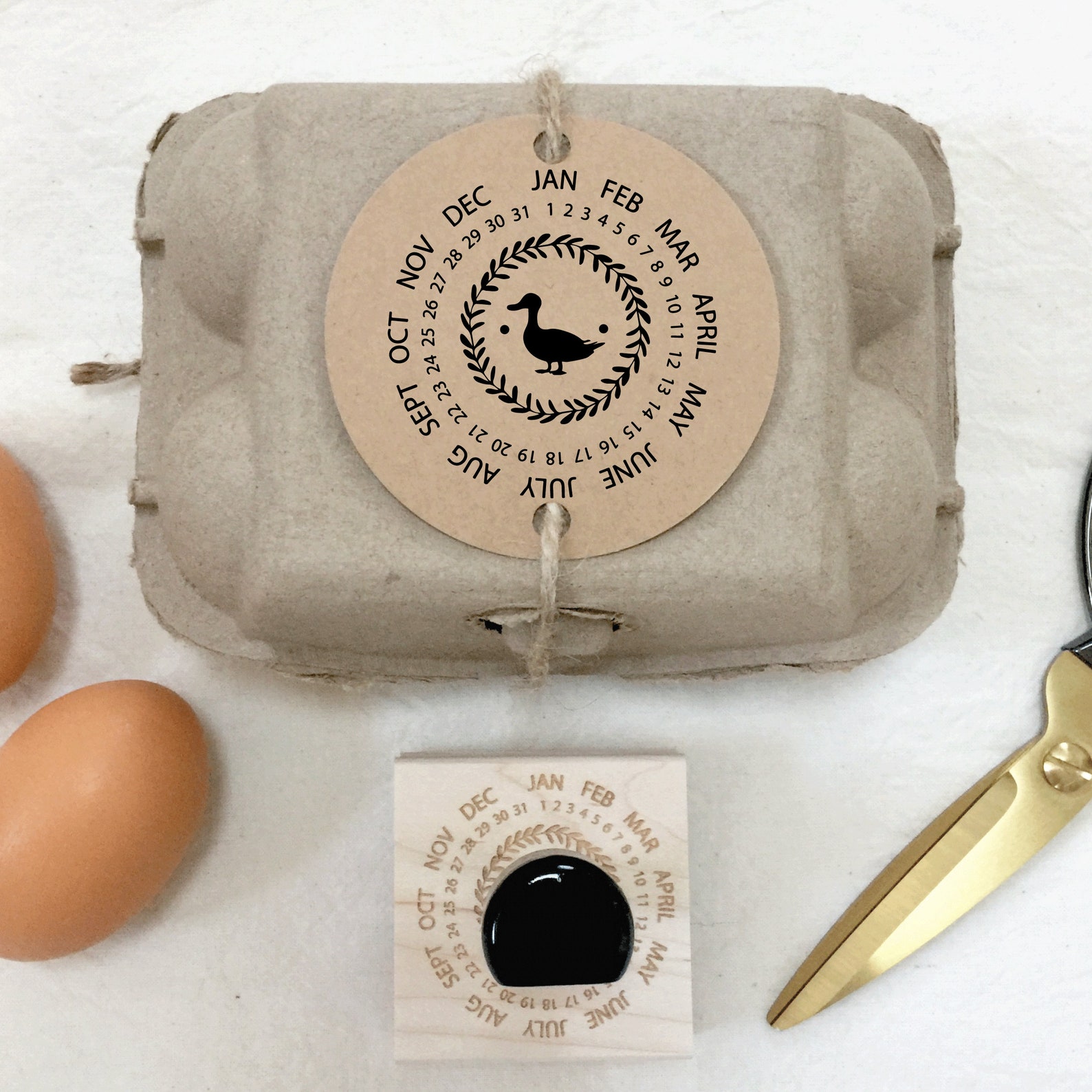 Egg Carton Stamp Duck Egg Date Stamp Egg Carton Label Etsy