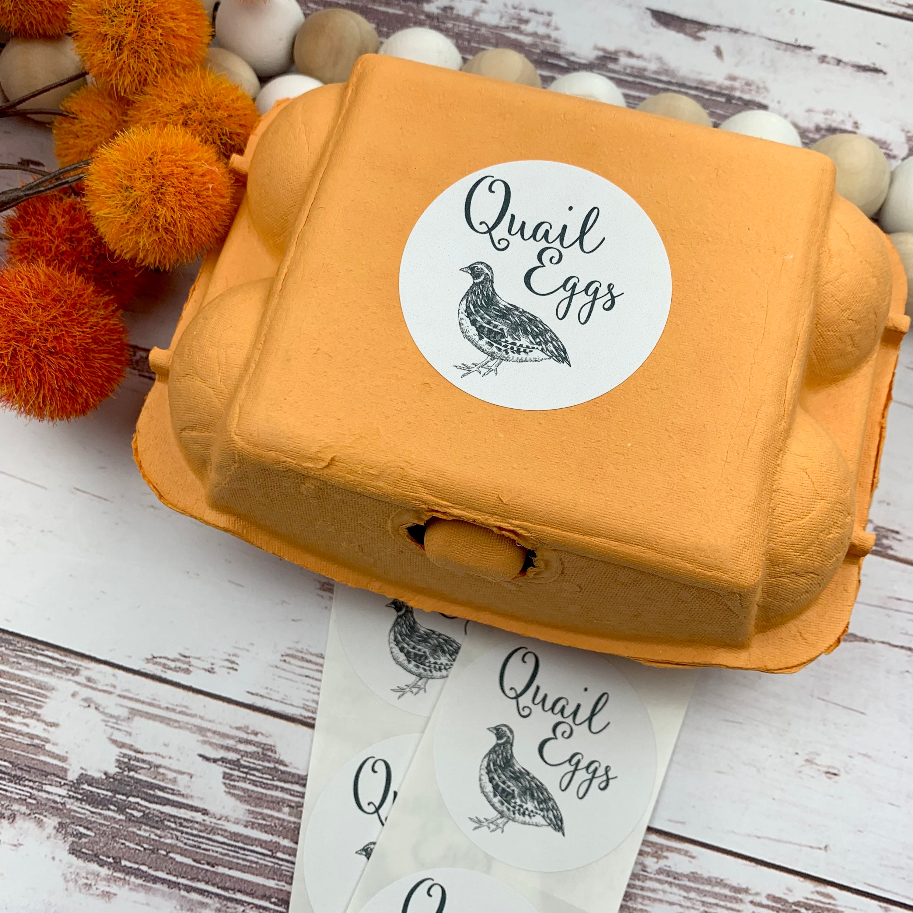 Quail Egg Carton Stickers Fresh Eggs Egg Carton Sticker Etsy
