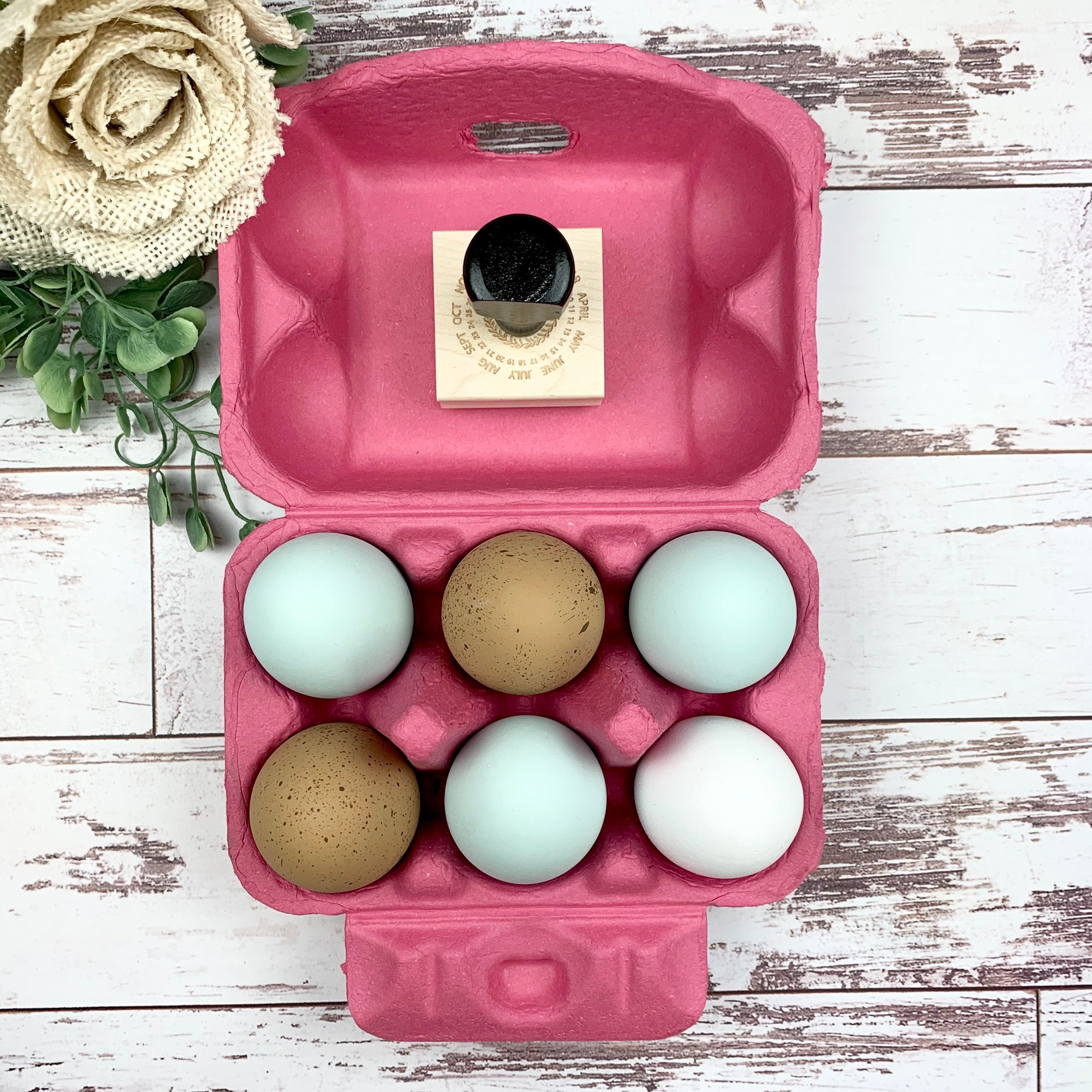 Laid on Egg Carton Date Stamp Egg Date Stamp Fresh Eggs Etsy