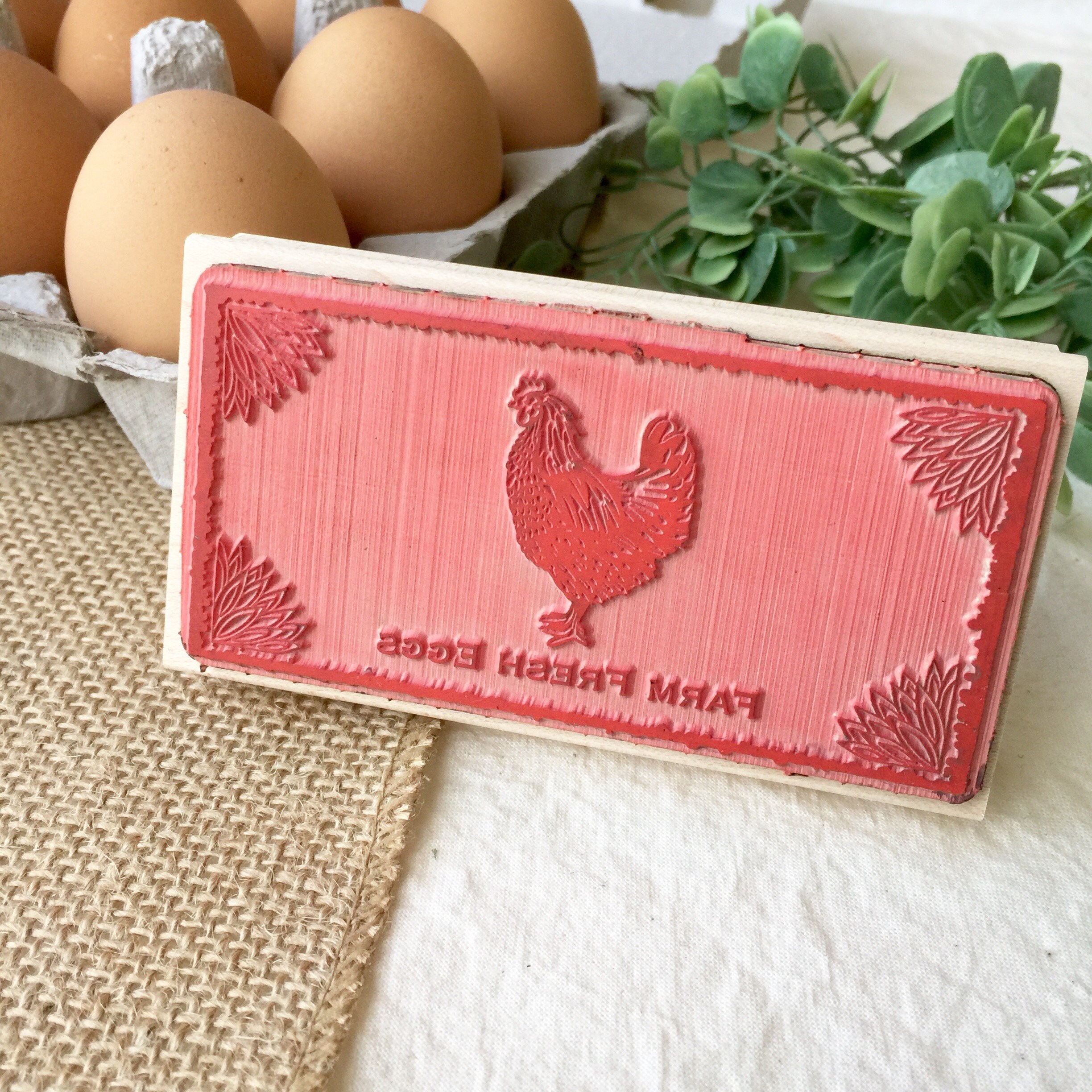CUSTOM Egg Carton Stamp Farm Fresh Eggs Fresh Eggs Egg Etsy