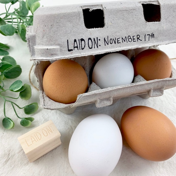 Egg Carton Stamp - Laid On Date Stamp - Egg Date Stamp - Duck Stamp - Chicken Egg Carton Stamp - Chicken Lover Gift Idea - Chicken Coop