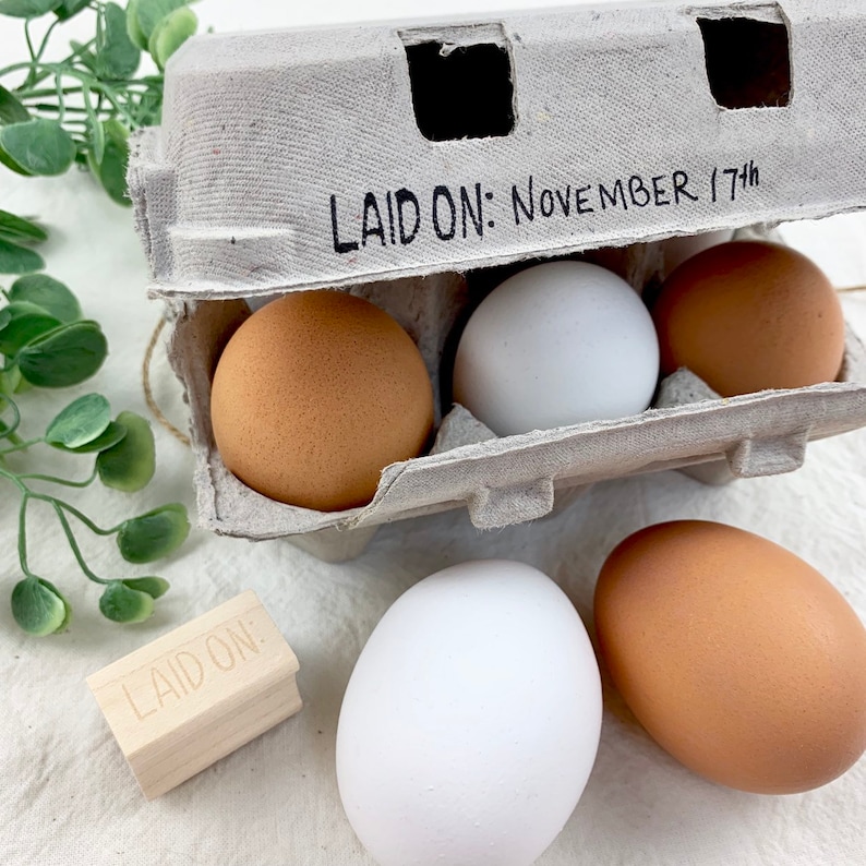 Egg Carton Stamp Laid on Date Stamp Egg Date Stamp Duck Etsy