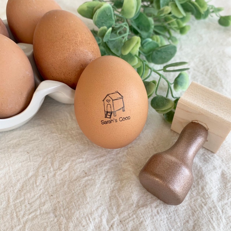 CUSTOM Egg Stamp Stamp for Eggs Chicken Lover Farm Logo Etsy