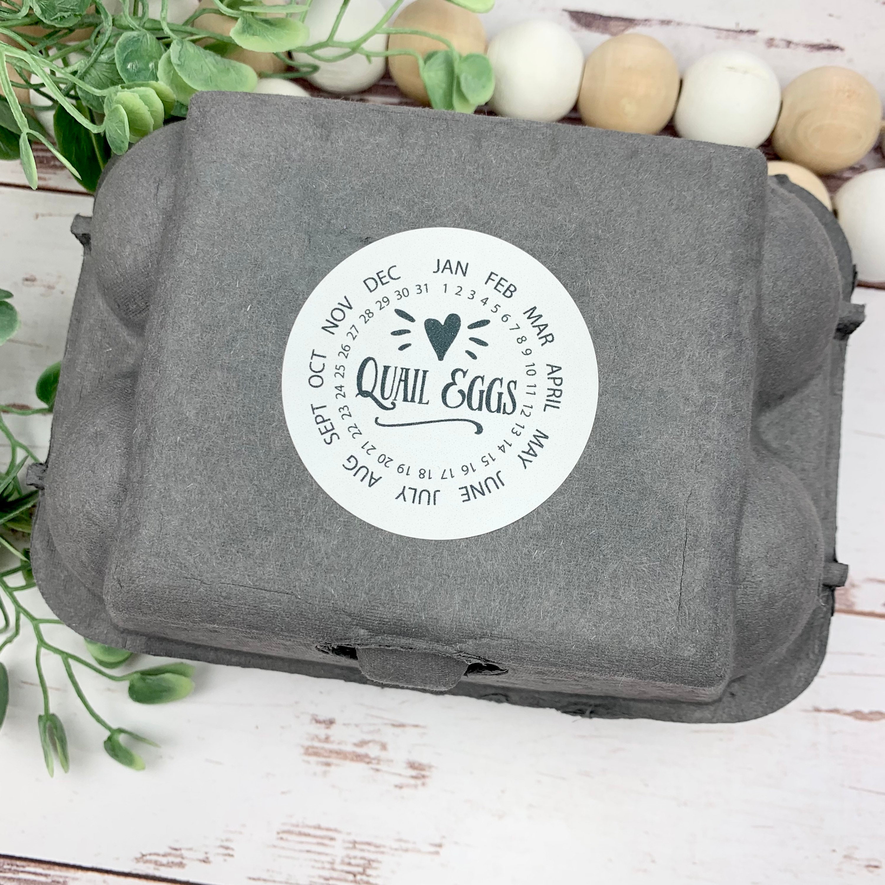 Quail Egg Stickers Quail Egg Carton Quail Egg Date Label Etsy