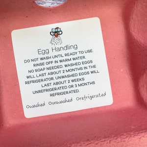 Egg Handling Stickers - Chicken Stickers - Washed Unwashed Checkboxes - Chickens - Chicken Lover Gift - Custom Egg Carton Sticker