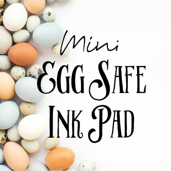 Mini Egg Safe Ink Pad - Black - Size: 1.75" x 2.5" - Food Safe Ink Pad - Egg Stamping Ink - Non Toxic Ink Pad - FarmhouseMaven