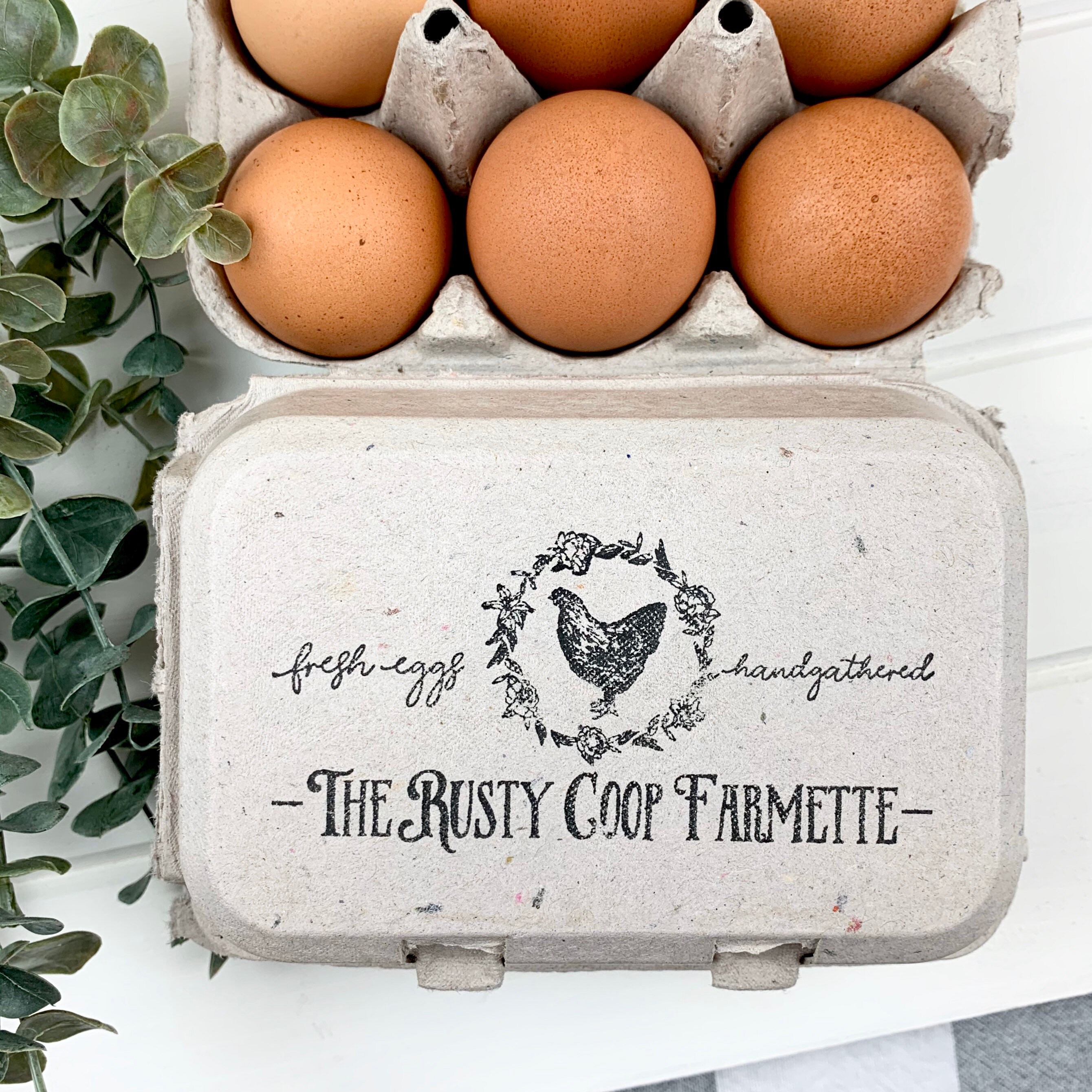 CUSTOM Egg Carton Stamp Farm Fresh Eggs Fresh Eggs Egg Etsy