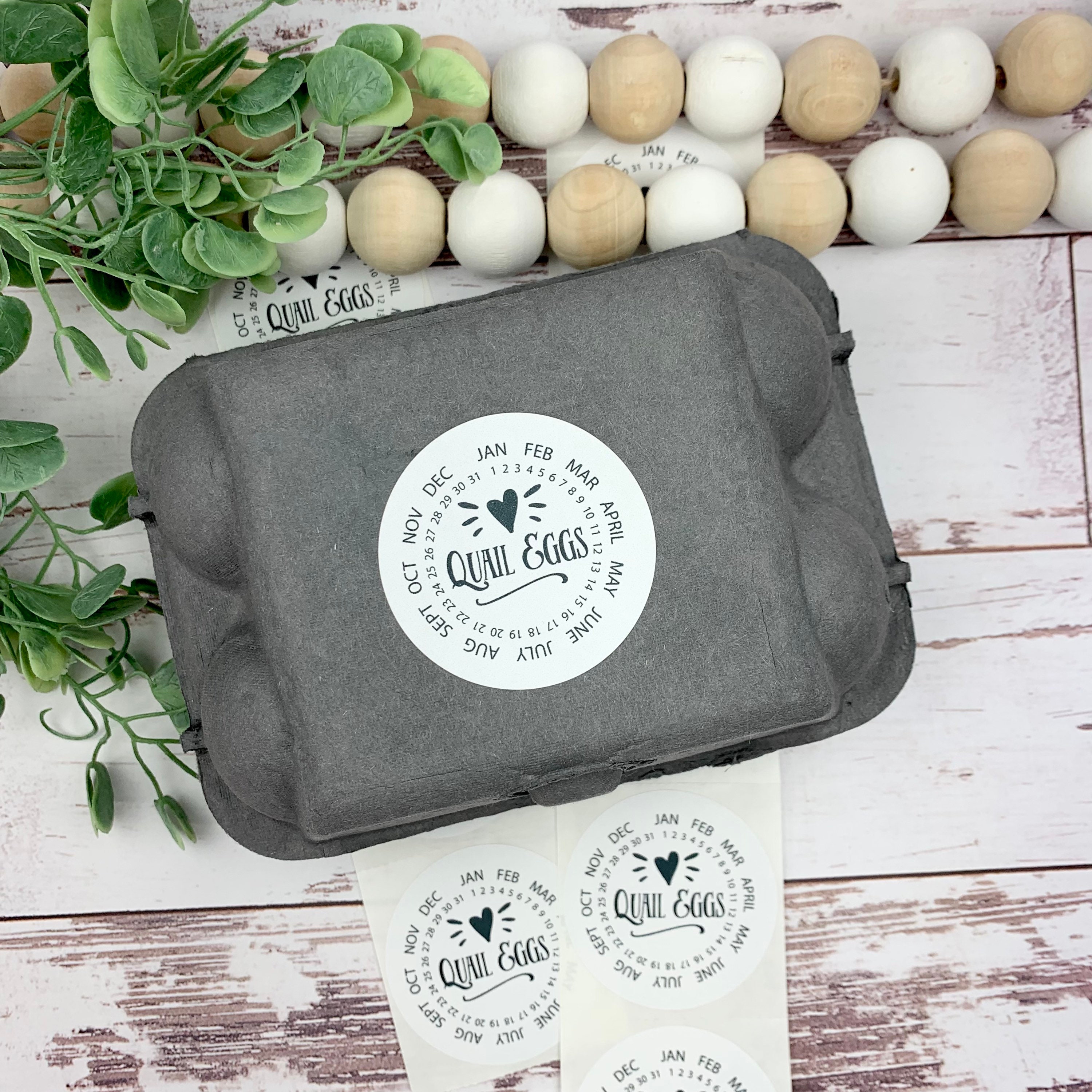 Quail Egg Stickers Quail Egg Carton Quail Egg Date Label Etsy
