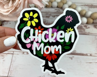 Chicken Mom Bumper Sticker - Chicken Sticker - Chicken Coop Sticker - Cute Chicken Sticker - Laptop Sticker - Chicken Lady Gift Idea