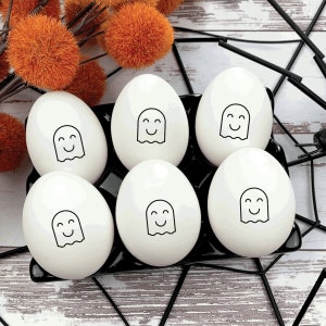 Mini Halloween Cute Ghost Egg Stamp - Egg Stamp Bundle - Chicken Coop - Chicken Egg Stamp - Chicken Lover Gift Idea - FarmhouseMaven