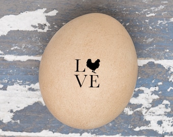Mini Egg Stamp - Chicken Love - Fresh Eggs - Chickens - Cute Chicken - Backyard Chickens - Chicken Lover Gift Idea - Chicken Coop