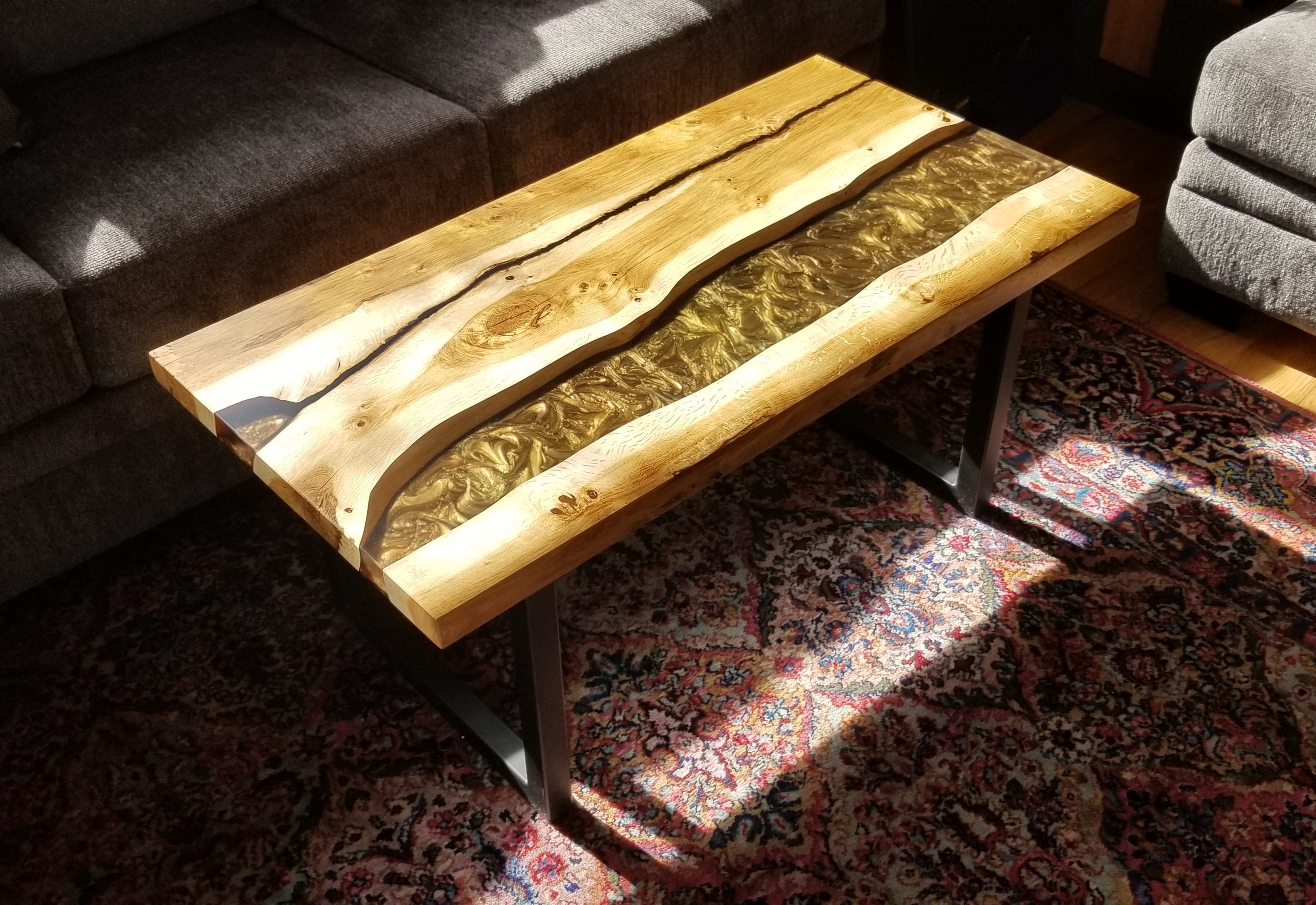 Epoxy River Coffee Table Live Edge Coffee Table Epoxy River Table ...