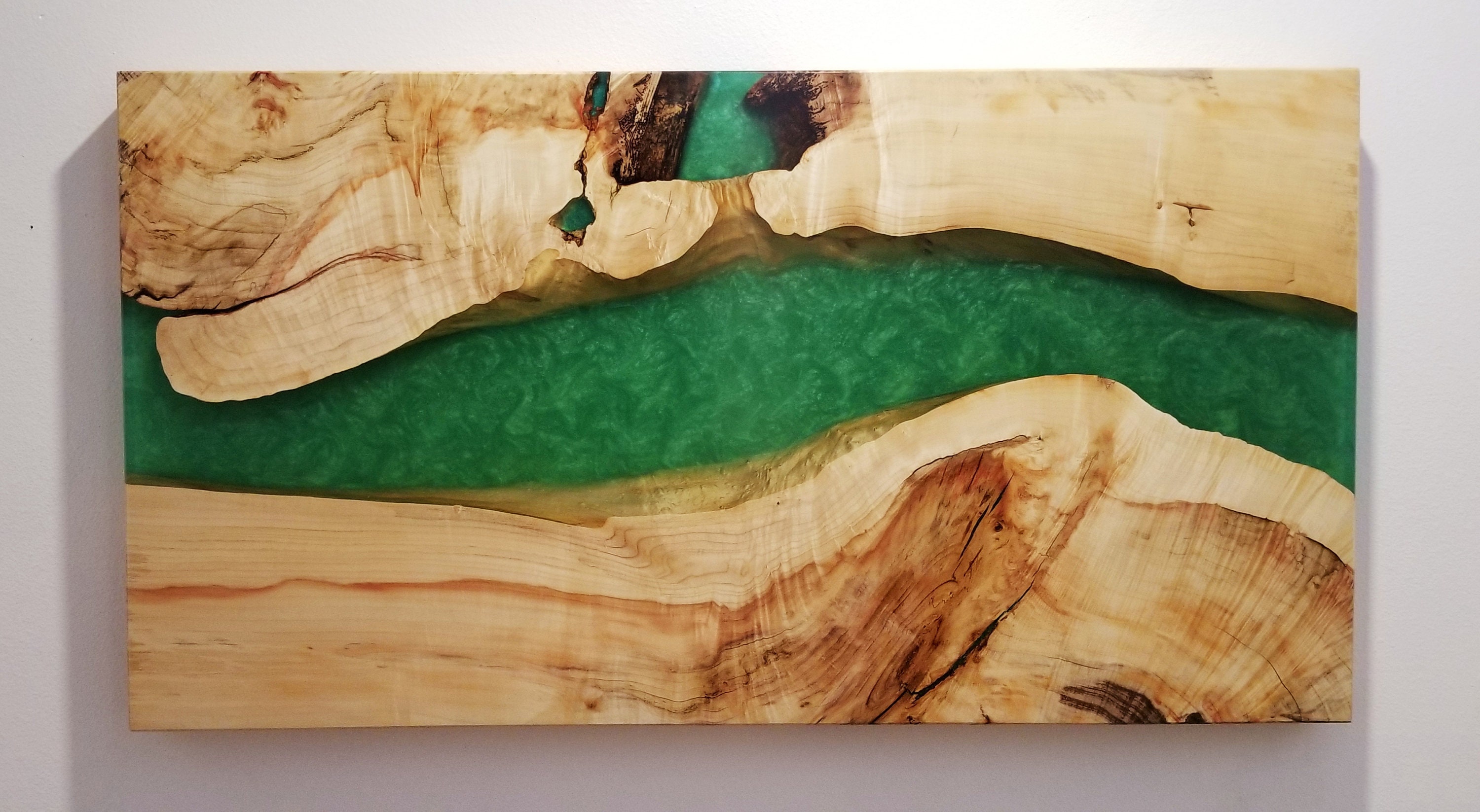 SOLD Wood and Epoxy Wall Art Large Live Edge Epoxy River Etsy