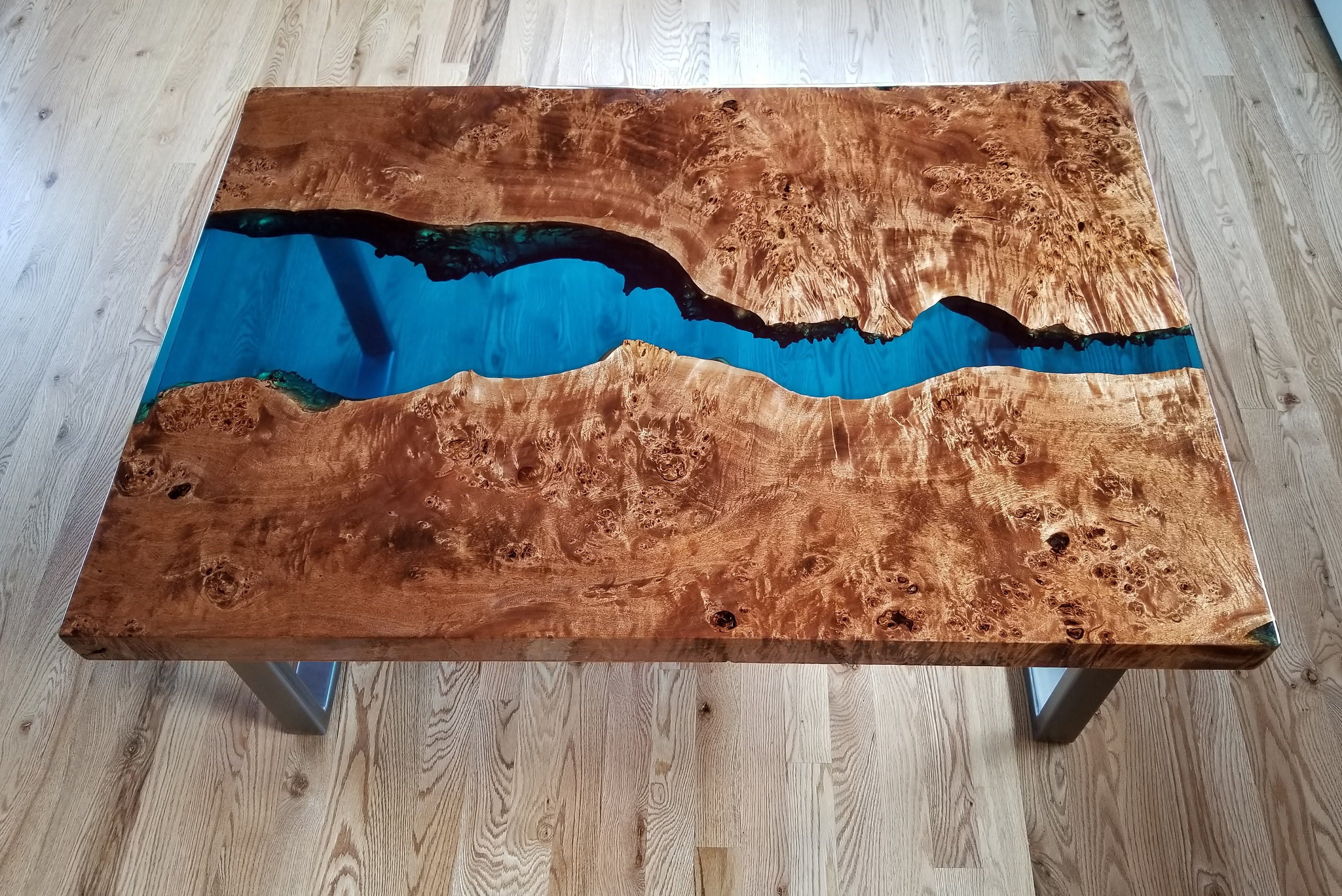 Live edge and resin coffee cheap table