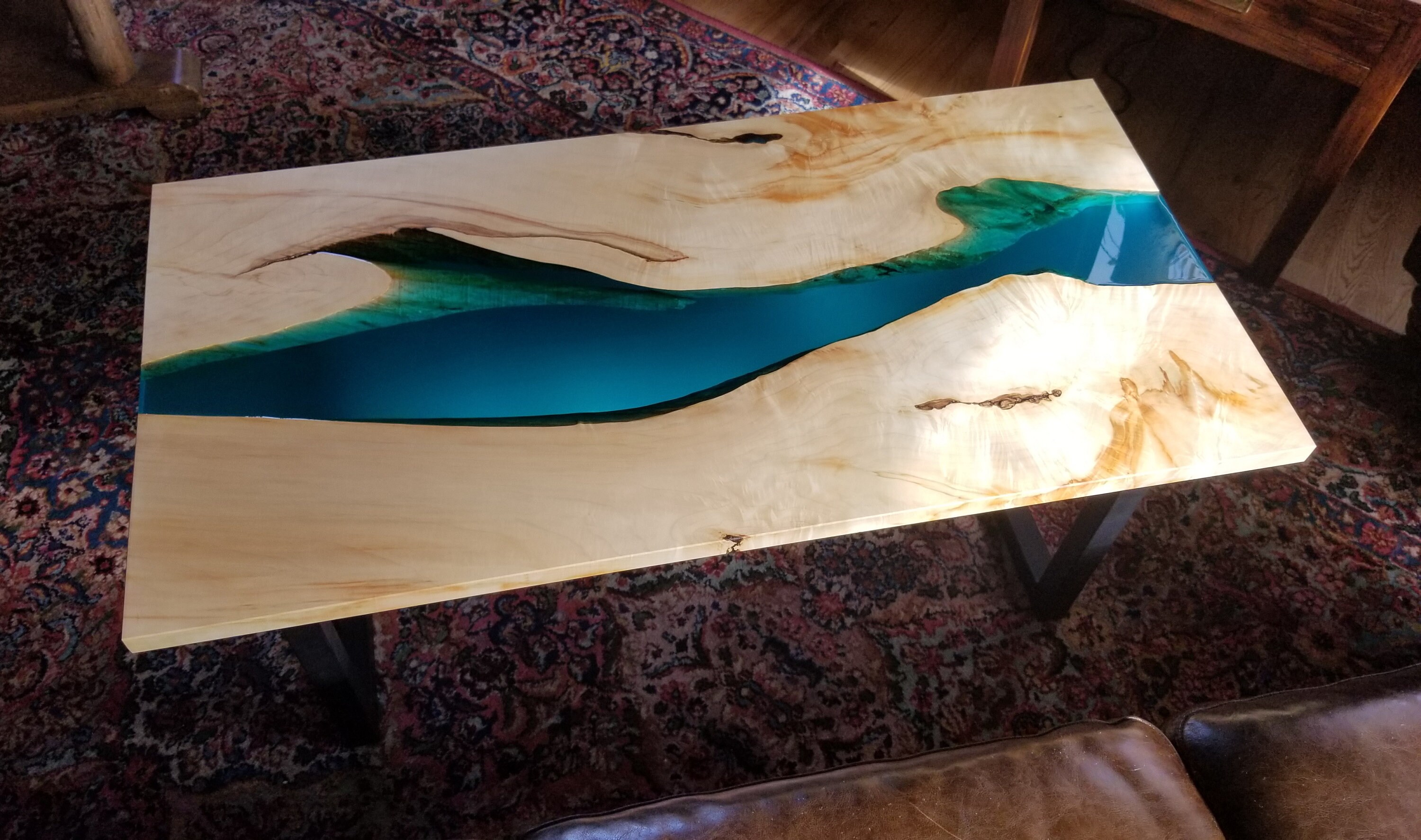 Sold Epoxy river table Live Edge Epoxy Coffee Table Etsy