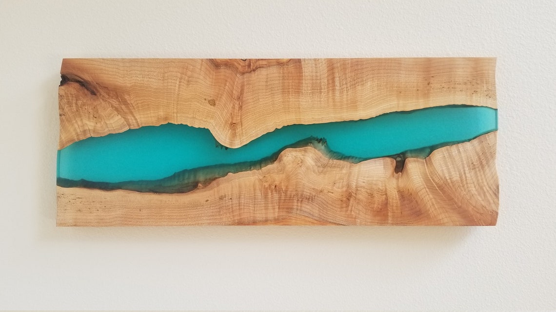 MADE TO ORDER Wood and Epoxy Wall Art Epoxy River Wall Mount Wood and Epoxy Art Live Edge Epoxy