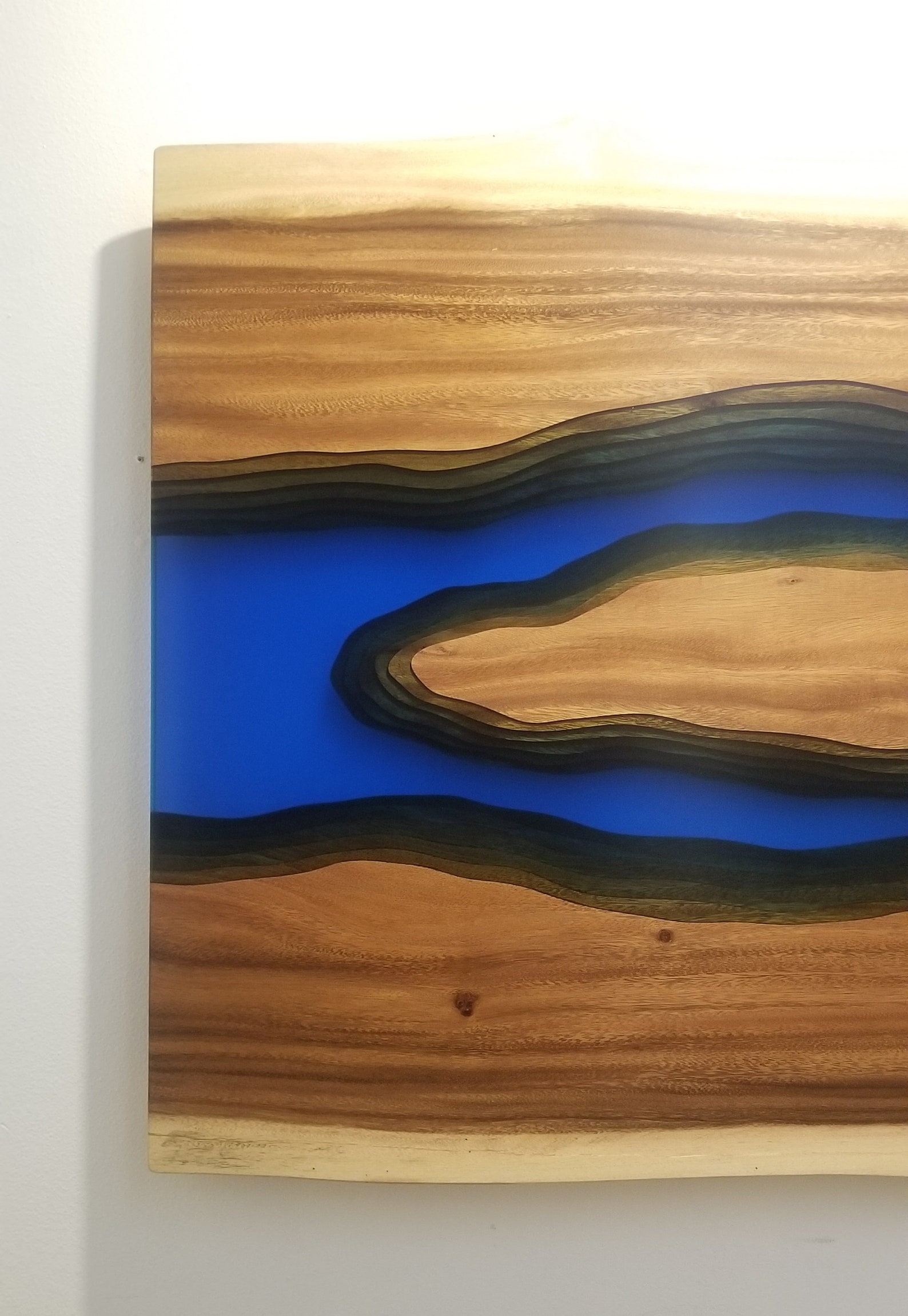 Wood and Epoxy Wall Art Large Live Edge Epoxy River Wall Mount Wall