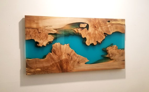 sold large bigleaf maple and transparent turquoise epoxy etsy sold large bigleaf maple