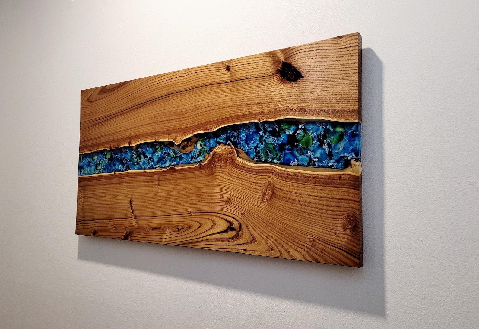 Live Edge Wood and Epoxy Wall Art Epoxy River Wall Décor Home Décor