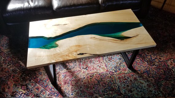 Kết quả hình ảnh cho river epoxy coffee table