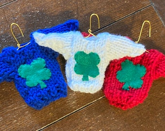 Klaverornament, minitrui met klaverappliqué, St. Patrick's Day