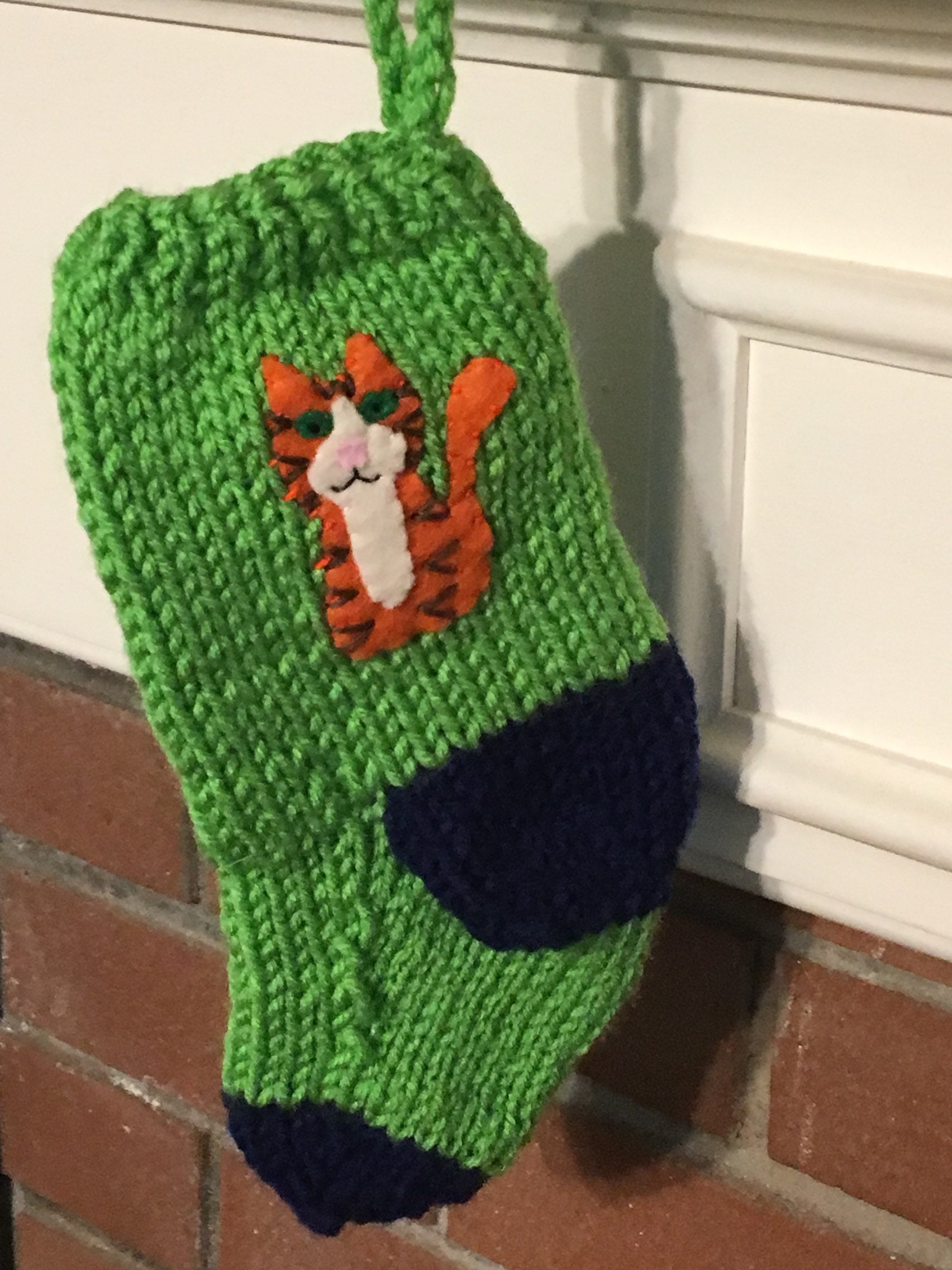 Orange Tiger Cat Stocking Custommade Stocking for pet Cat Etsy