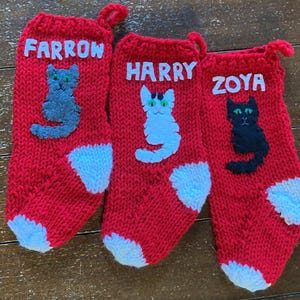 Long-Haired Cat stocking, Custom Stocking for pet, Persian Cat Owner, Cat Lover, personalized Christmas stocking, Cat xmas stocking, for cat