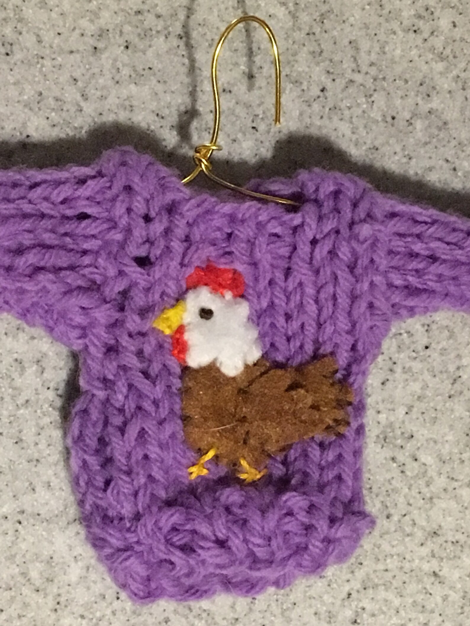 Custom Chicken Ornament Handmade Mini Sweater Ornament W Hen Etsy