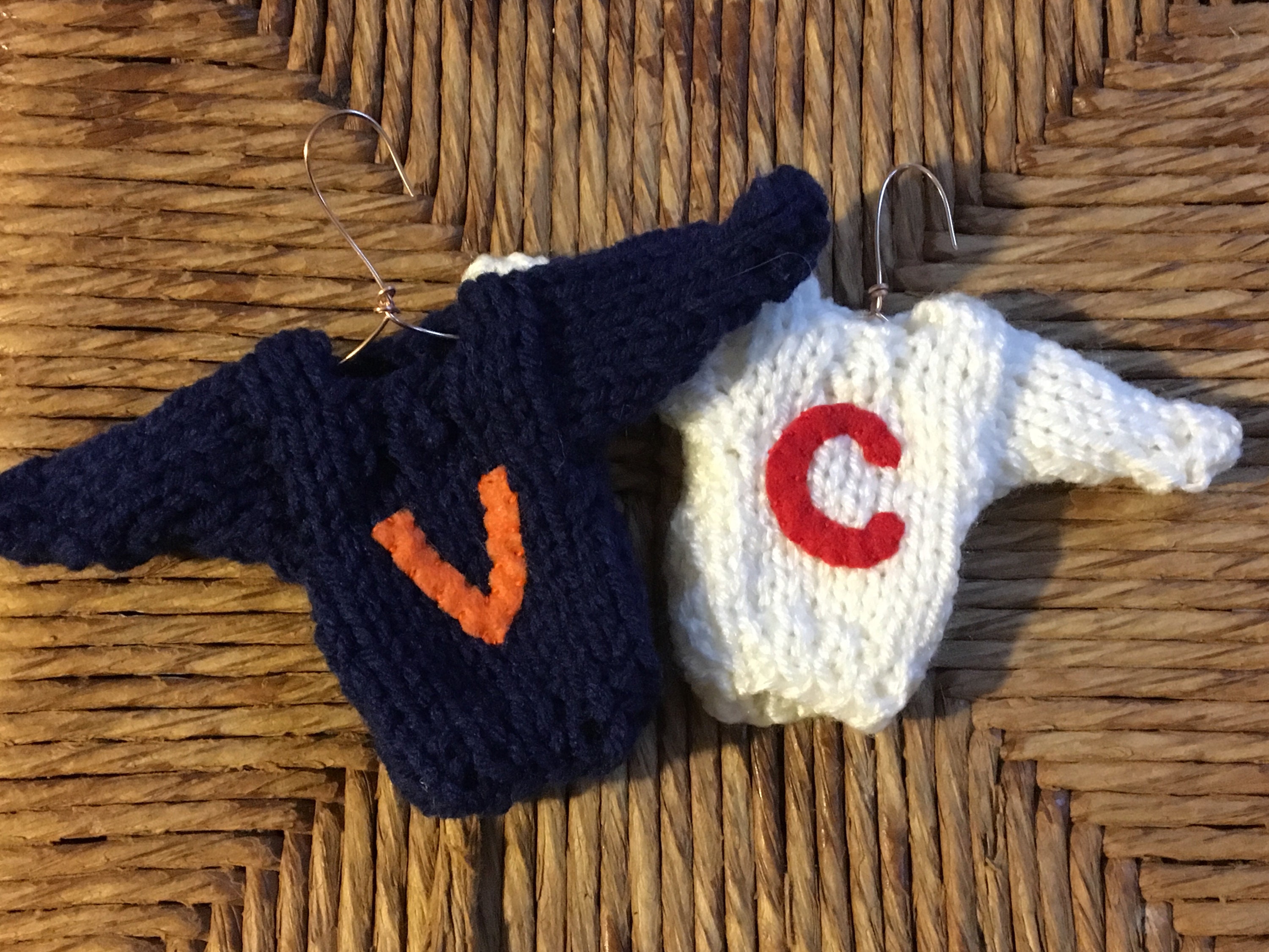 Initial Ornament, Custom knit mini sweater ornament w letter, persona…