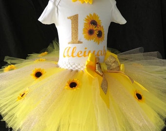sunflower birthday outfit