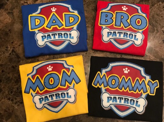 Paw Patrol Birthday Shirt Adult Family TShirt / FREE SHIPPING eligibl…