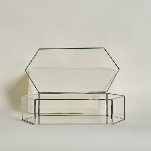 Silver Glass House Card Box Personalized Wedding Card Box Etsy