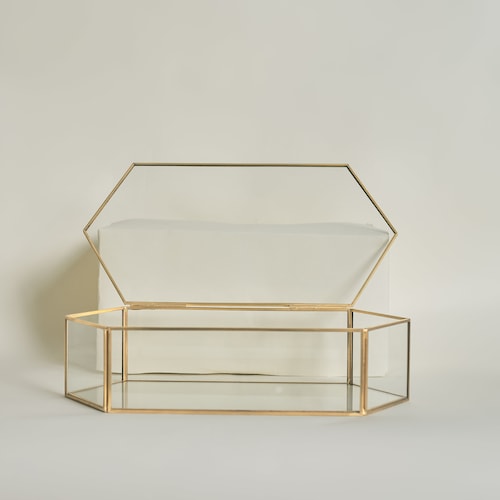 Gold Glass House Card Box Personalized Wedding Card Box Etsy