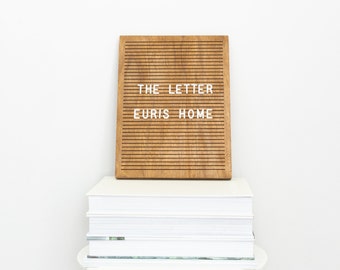 Felt Board Wooden Letter Board Shop small Bohemian Decor Modern Decor The Letter Walnut 9 x 12 Message Board Shop local
