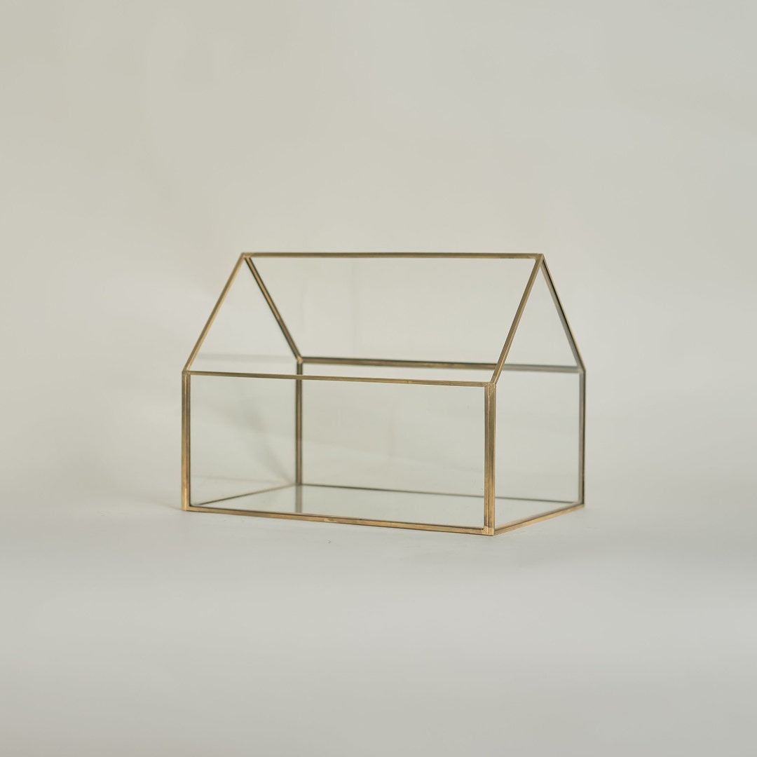 Gold Glass House Card Box Personalized Wedding Card Box Etsy Canada
