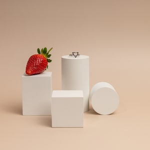 Concrete Cylinder, concrete block, Display Stand, set of props, minimal design