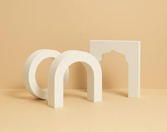 Accesorios de fotografía, expositor, conjunto de accesorios, diseño minimalista