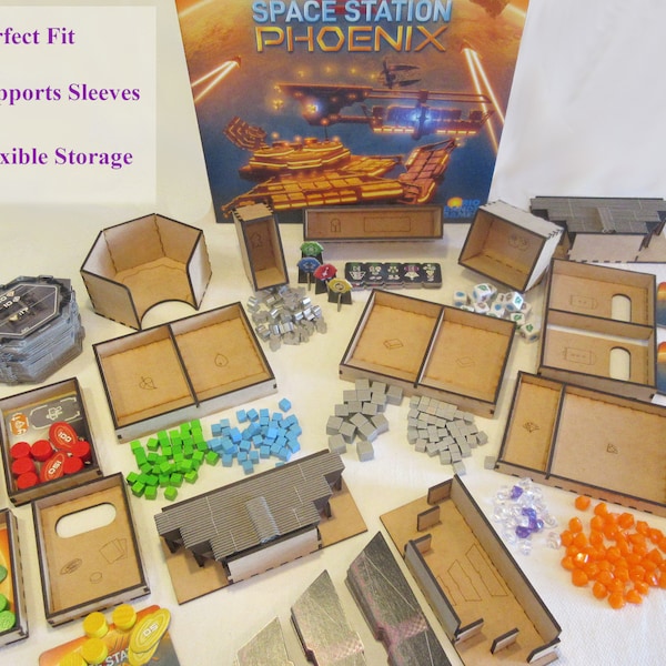 Space Station Phoenix Laser Cut Insert Organizer for Board Game