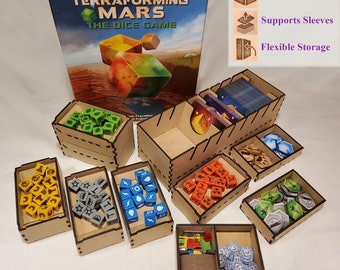 Terraforming Mars: Dice Laser Cut Insert Organizer for Board Game