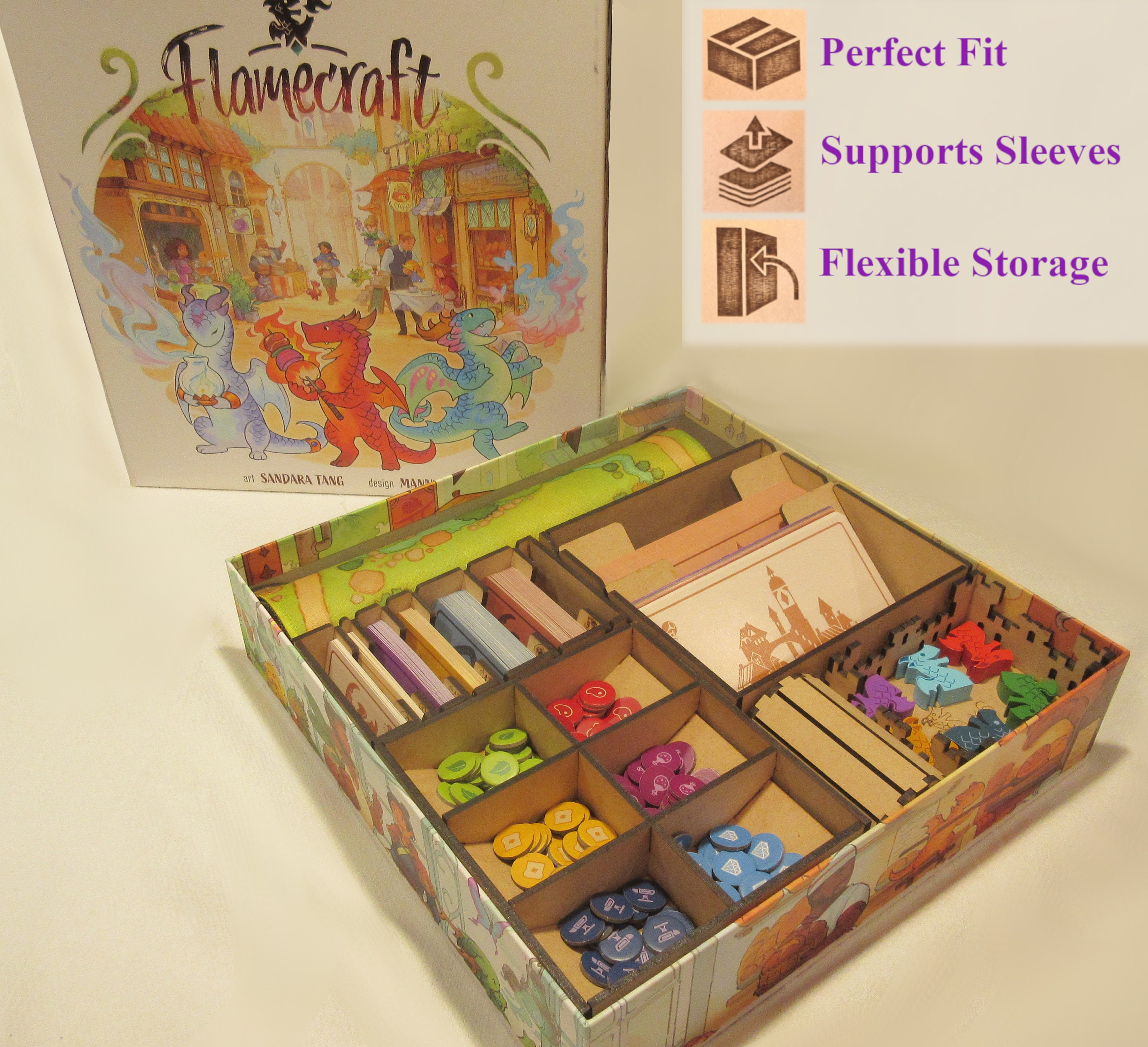 Flamecraft Laser Cut Insert Organizer for Board Game - Etsy