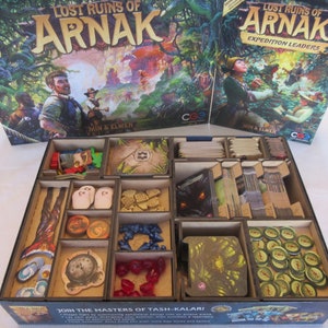Lost Ruins of Arnak + Expedition Leaders Expansion Laser Cut Insert Organizer for Board Game