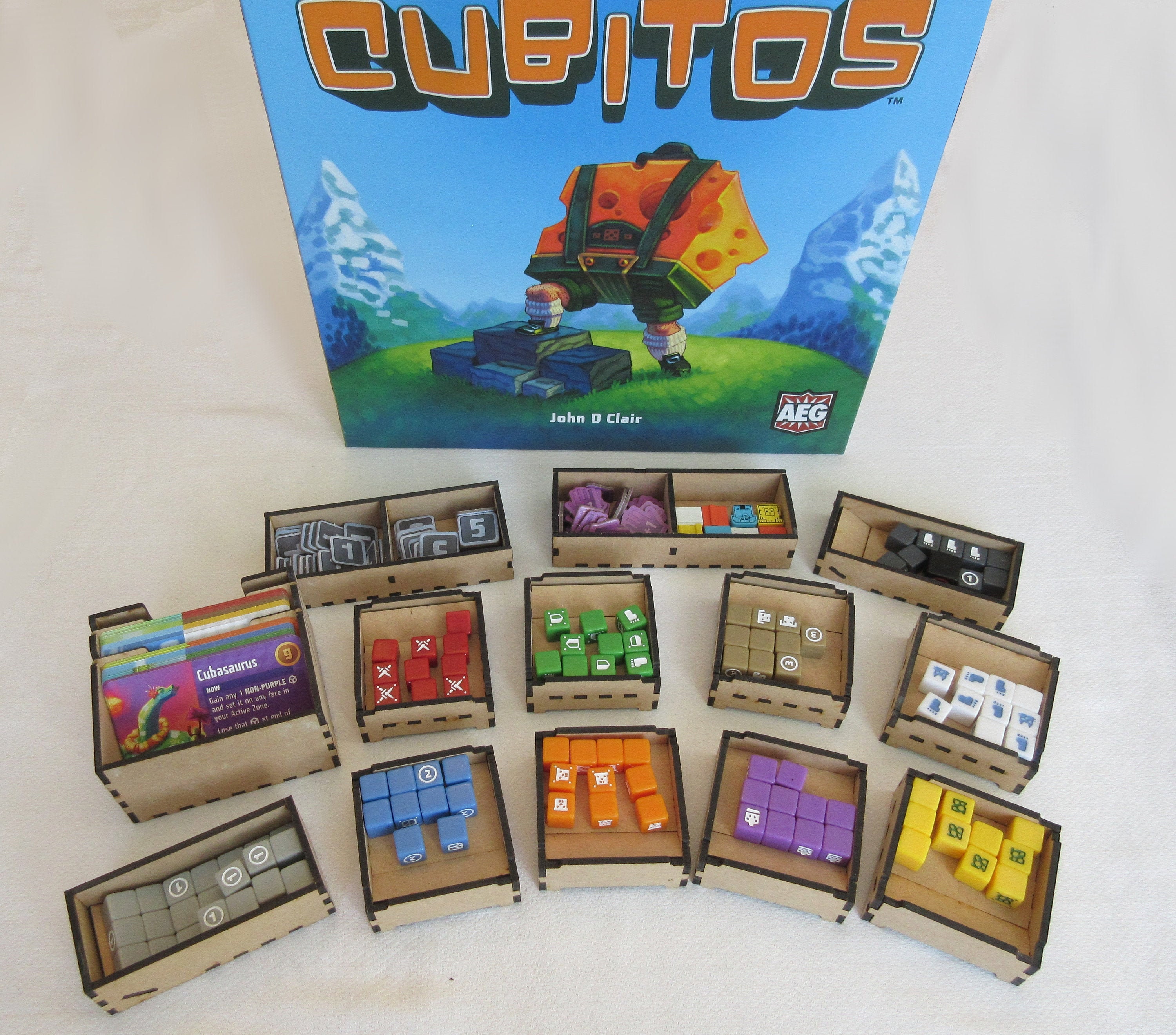 Cubitos Insertan organizador para juego de mesa corte láser Etsy
