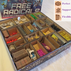 Free Radicals Laser Cut Insert Organizer for Board Game