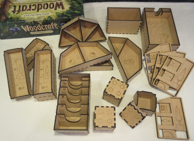 Woodcraft Laser Cut Insert Organizer for Board Game Etsy