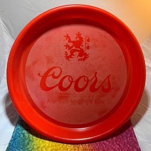 1970’s vintage Coors Extra Fine Light Beer Plastic Serving Tray with Classic Logo