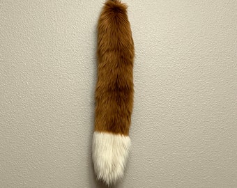 Russet and Ivory Cat Tail | Cosplay Tail | Faux Fur Tail | Hand Made Tail | RenFaire Tail